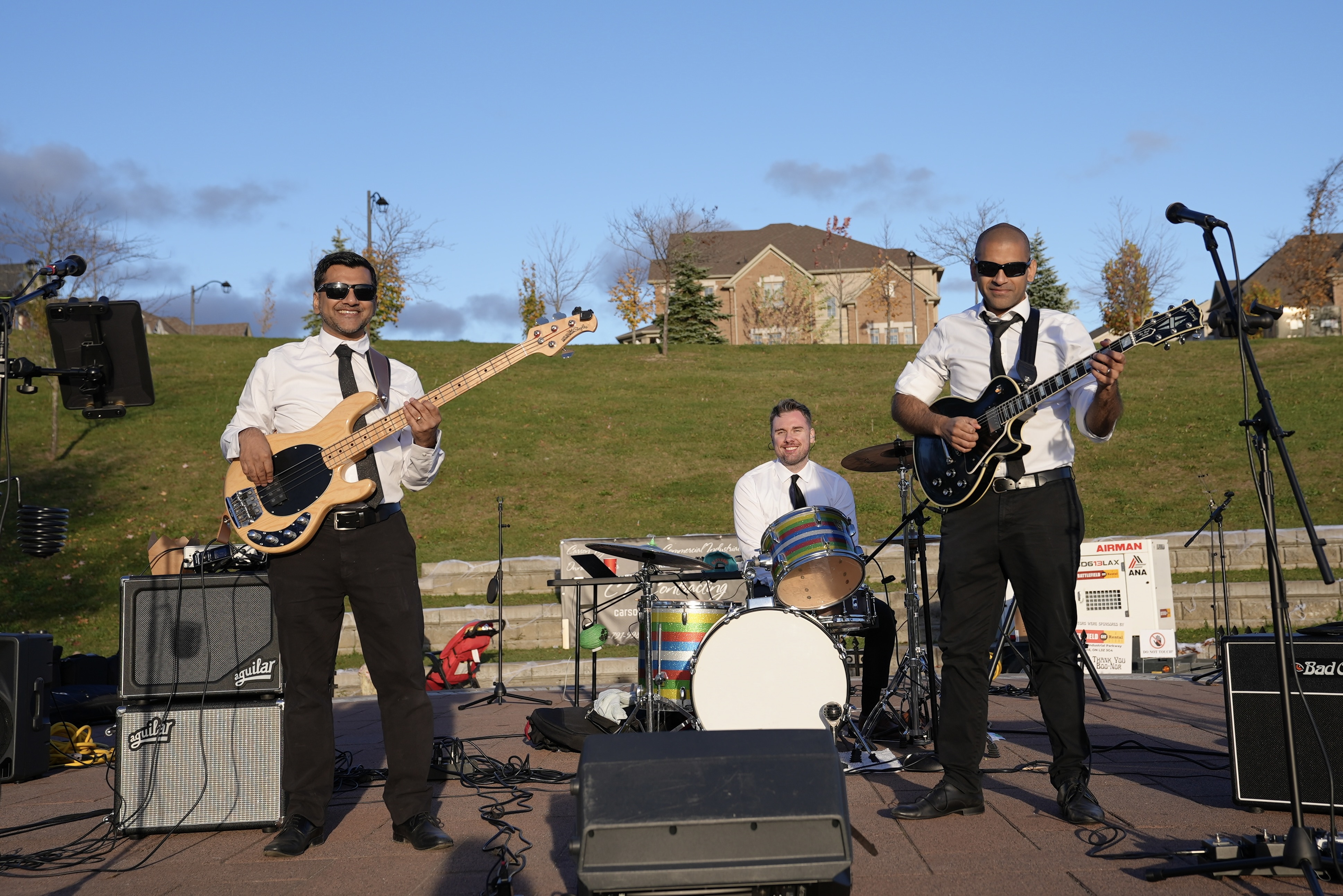 The Covernotes performing live at outdoor festival amphitheatre in Ontario